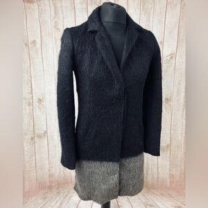 AllSaints Black Wool Coat
